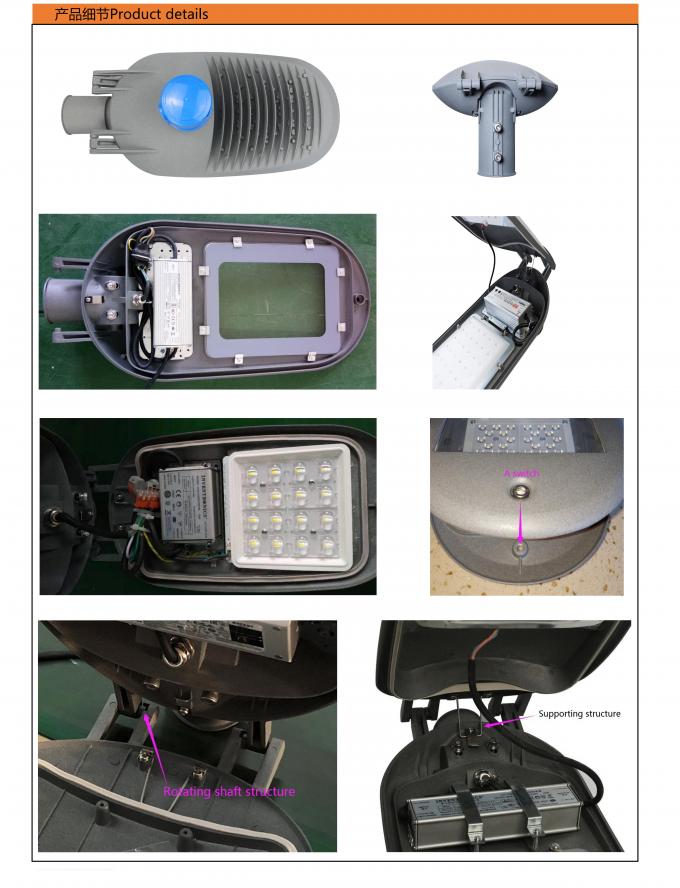 Energooszczędne oprawy oświetleniowe drogowe 50w żebro promieniujące z tyłu 2