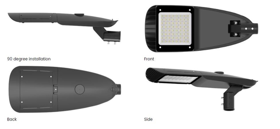 Odlewanie ciśnieniowe SMD Aluminium IP66 Wodoodporne zewnętrzne oświetlenie uliczne LED 140lm / W Ik08 60W