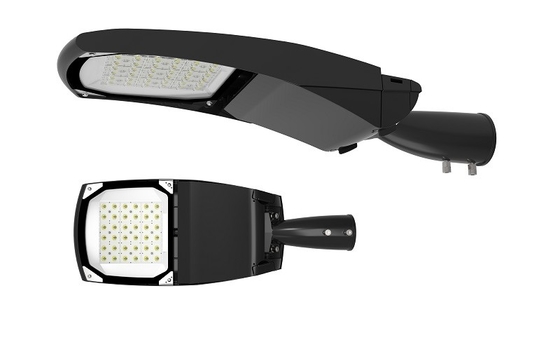 IP66 Die Casting Aluminium Led Street Light Black 140lm / W 4000k Ra70